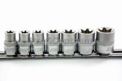 JUEGO 7 LLAVES VASO TORX-E 3/8' JONNESWAY