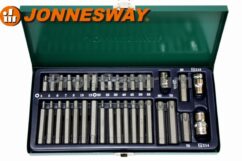 JUEGO DE PUNTAS TORX IMBUS T20-T70 + 3 ADAPTADORES, JONNESWAY