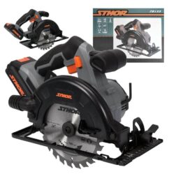 SIERRA CIRCULAR INALÁMBRICA 20V 165MM CON BATERÍA 2Ah STHOR 78133