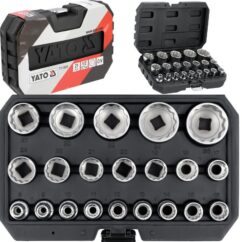Juego de vasos cortos con accionamiento 1/2' 12,7mm 21 uds. CRV