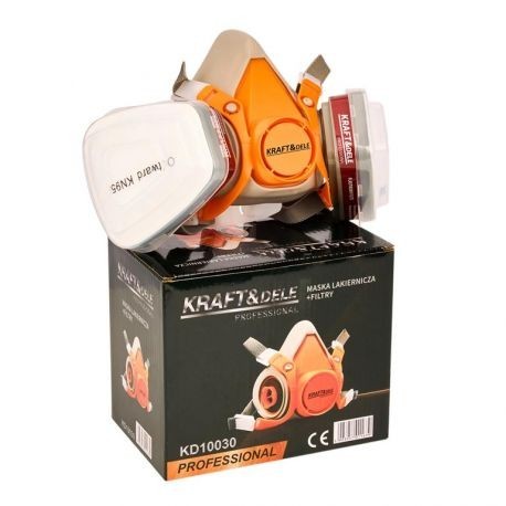 Media mascarilla antipolvo para pintura con juego de doble filtro de carbón