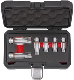 Enchufes 6 uds. Juego de vasos abiertos 3/8" 10-19mm para sondas lambda