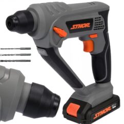 Taladro percutor inalámbrico + taladros SDS 6,8,10mm 20V