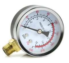 Manómetro para el regulador del compresor. Geko de 14mm x 1,5mm 100L