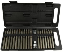 JUEGO DE PUNTAS IMBUS PUNTAS HEXAGONALES TORX ESTRIADAS 40 UD.