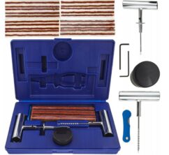 KIT DE REPARACIÓN DE NEUMÁTICOS VULCANIZACIÓN DE REPARACIÓN RÁPIDA 27 ELEMENTOS. SELLADOR DE NEUMÁTICOS