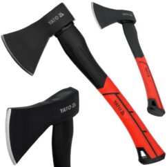 Hacha de carpintero forjada 800g, fibra de vidrio 385mm. Sólido