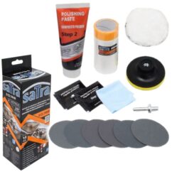 KIT DE RENOVACIÓN DE FAROS 14 ELEMENTOS. DISCOS PASTA UV LIQUIDO