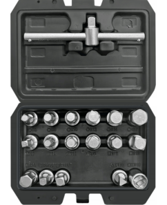 JUEGO DE VASOS PARA TAPONES DE DRENAJE DE ACEITE 3/8"