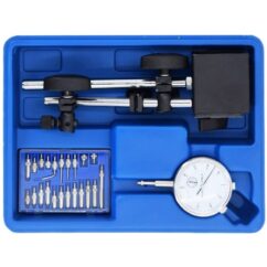 Comparador con soporte magnético 0-10mm + 22 adaptadores