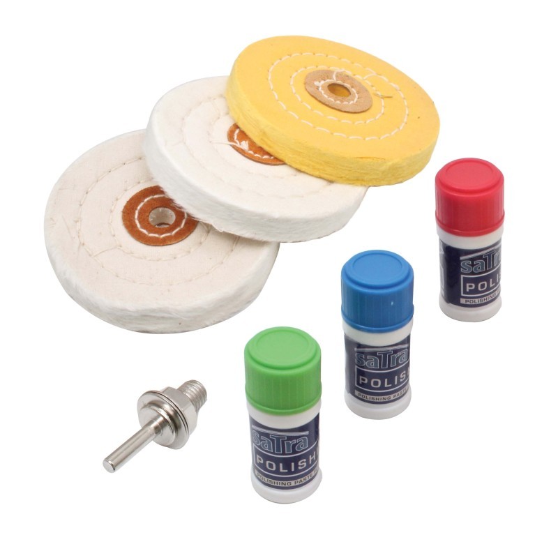KIT PULIDO DE METALES Discos de pasta para cobre, aluminio, 7 piezas. - Imagen 4