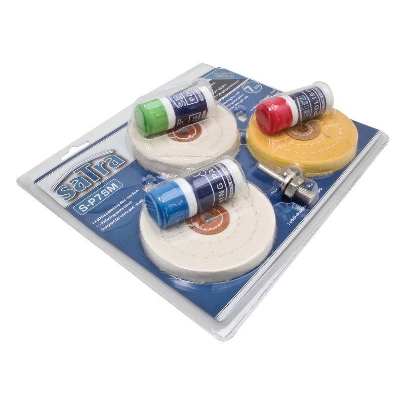 KIT PULIDO DE METALES Discos de pasta para cobre, aluminio, 7 piezas. - Imagen 3