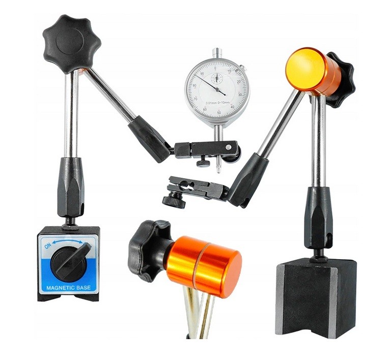 Juego de reloj comparador + soporte magnético flexible 0-10 mm - Imagen 8