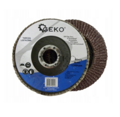 DISCO ABRASIVO FLAP 125mm P60 GEKO PARA MADERA, METAL, PIEDRA, FLAP