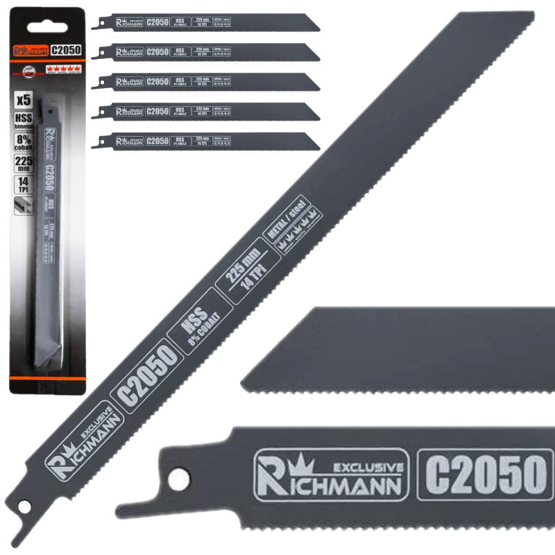 HOJAS DE SIERRA RECIMERA PARA METAL HSS-Co 225mm 5uds. UNIVERSAL BIMETAL