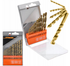 BROCAS PARA METAL HSS ACERO TITANIO DIAMETRO 2-8 MM CAJA DE 13 UNIDADES
