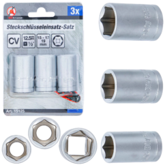 Vasos 15+17+19mm Juego de vasos 1/2' BGS-Alemania