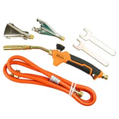 SOPLETE DE GAS G3/8' CONECTOR SOLDADOR JUEGO 3 BOQUILLAS 400MM CABLE 1.5M 1850°C