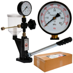 PROBADOR DE INYECTORES CALIBRE 600 BAR DIESEL ADAPTADORES M12 M14