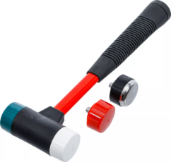 Martillo con cabeza intercambiable, juego de tres cabezas Ø 38 mm