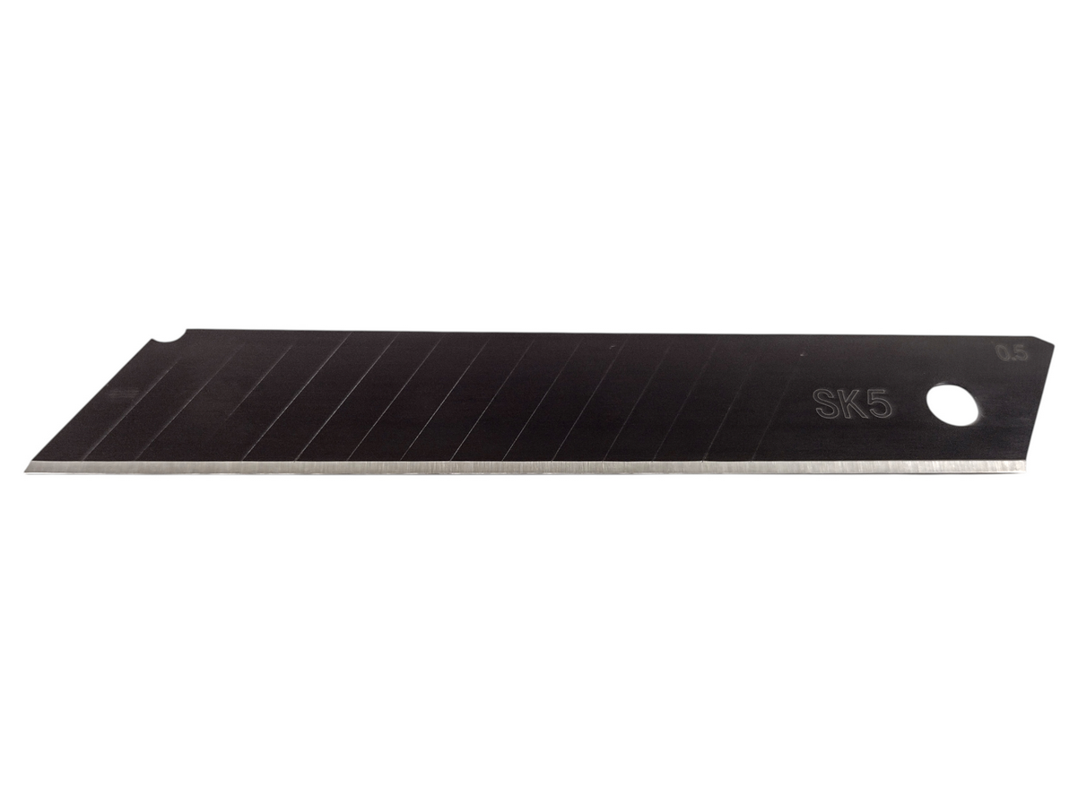 HOJAS ROMPIENTES REEMPLAZABLES PARA CUCHILLO DE PAPEL PINTADO 18 x 0,5 mm NEGRO SK5 – 10 UD. - Imagen 5