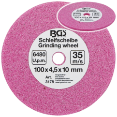 Disco abrasivo para afilar cadenas Ø 100x4,5x10mm BGS-Alemania