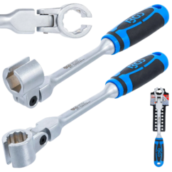 Llave para sondas lambda de 22mm, 6 y 12 ángulos. articulado, BGS-Alemania