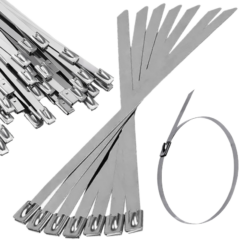 Bridas de acero inoxidable 150x4,6mm 25uds. Correas de sujeción metálicas