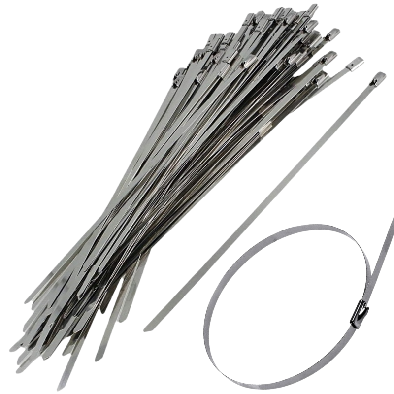 Bridas de acero inoxidable 150x4,6mm 25uds. Correas de sujeción metálicas - Imagen 3