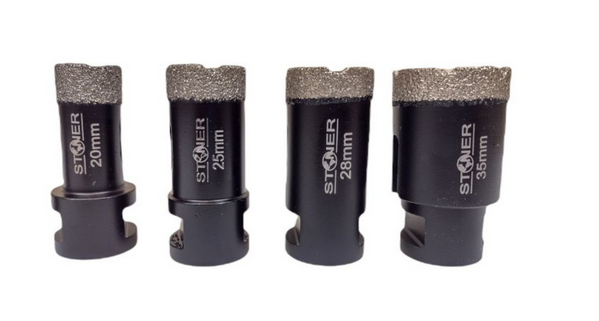 Coronas de diamante para gres y hormigón, 11 unidades. + Adaptador M14 3/8" - Imagen 4