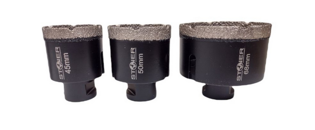 Coronas de diamante para gres y hormigón, 11 unidades. + Adaptador M14 3/8" - Imagen 5
