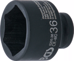 Vaso de impacto de 6 puntos de 36 mm. 1/2' Fuerte BGS-Alemania