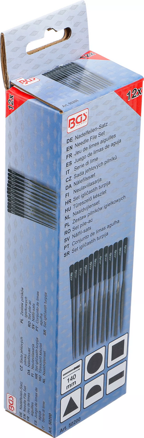 Limas de aguja de precisión, limas de aguja, juego de 12 piezas. BGS-Alemania - Imagen 6