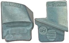 Dispositivo para montar y desmontar correas trapezoidales de aluminio.