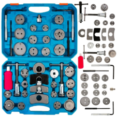 KIT PARA PRENSADO, MARCHA ATRÁS, REPARACIÓN DE PISTONES DE FRENO 41 ELEMENTOS.
