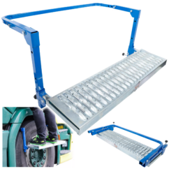 Escalera de mano, plataforma, cubreruedas para camiones TIR