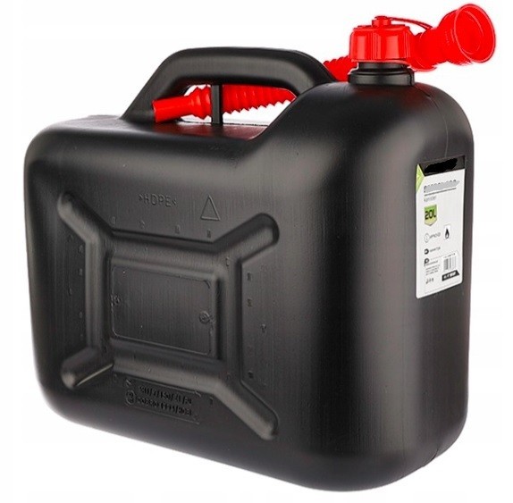 Bidón de combustible 20L Certificado, tanque, embudo, gasolina, aceite, HDPE Fuerte - Imagen 5