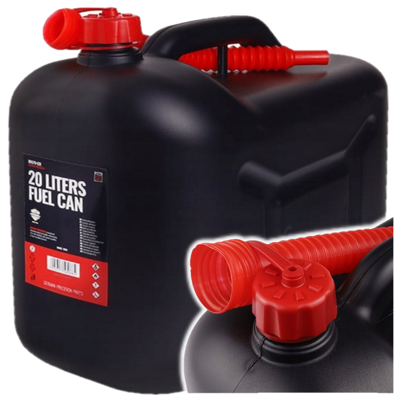 Bidón de combustible 20L Certificado, tanque, embudo, gasolina, aceite, HDPE Fuerte