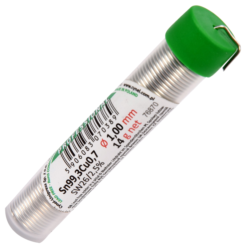 Estaño con fundente Metal de aportación para soldadura 1mm, sin plomo VIAL 14g. - Imagen 5