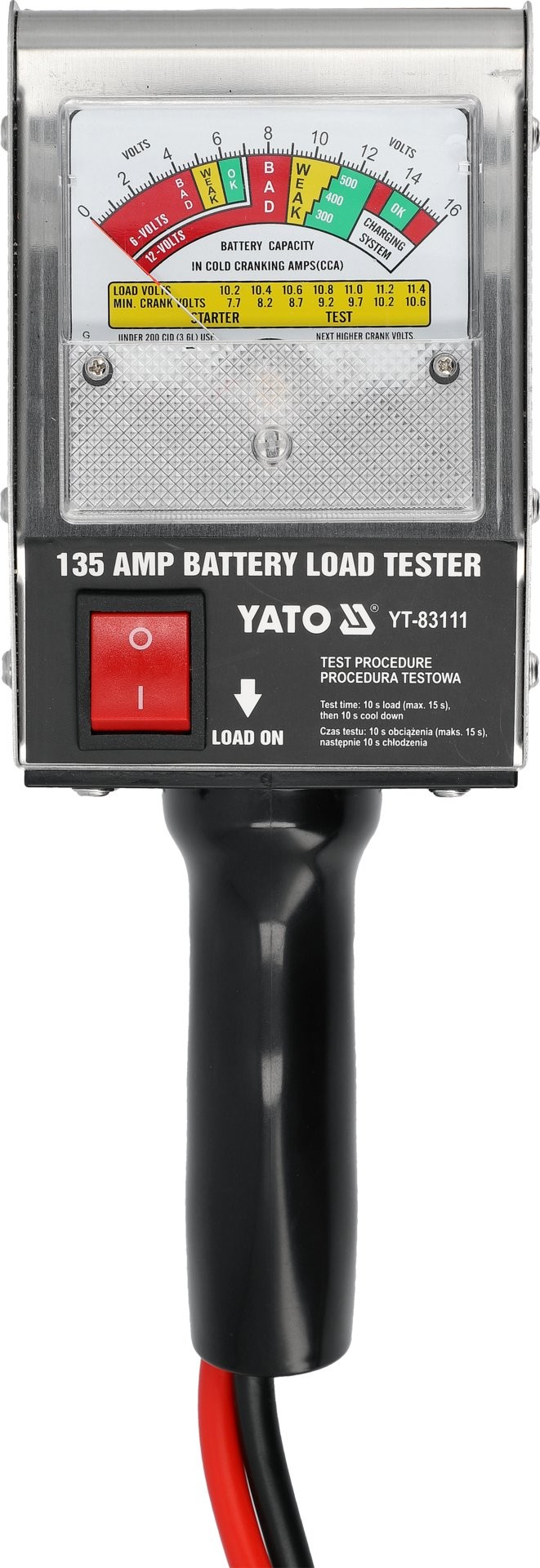 MEDIDOR DE BATERIAS Probador 6V/12V 30-135Ah CARGA 200-1000A - Imagen 6