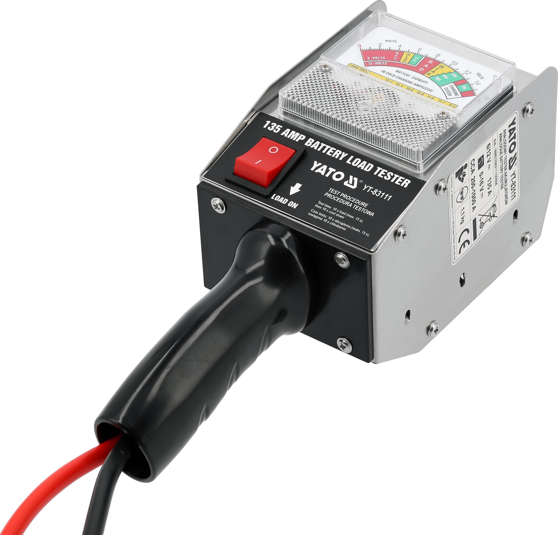 MEDIDOR DE BATERIAS Probador 6V/12V 30-135Ah CARGA 200-1000A - Imagen 4