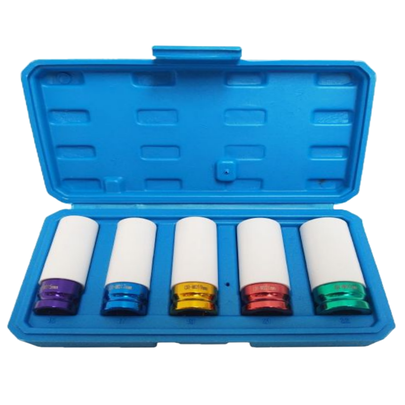 Vasos de impacto para llantas de aluminio 15-17-19-21-22mm 1/2' Juego de vasos - Imagen 7