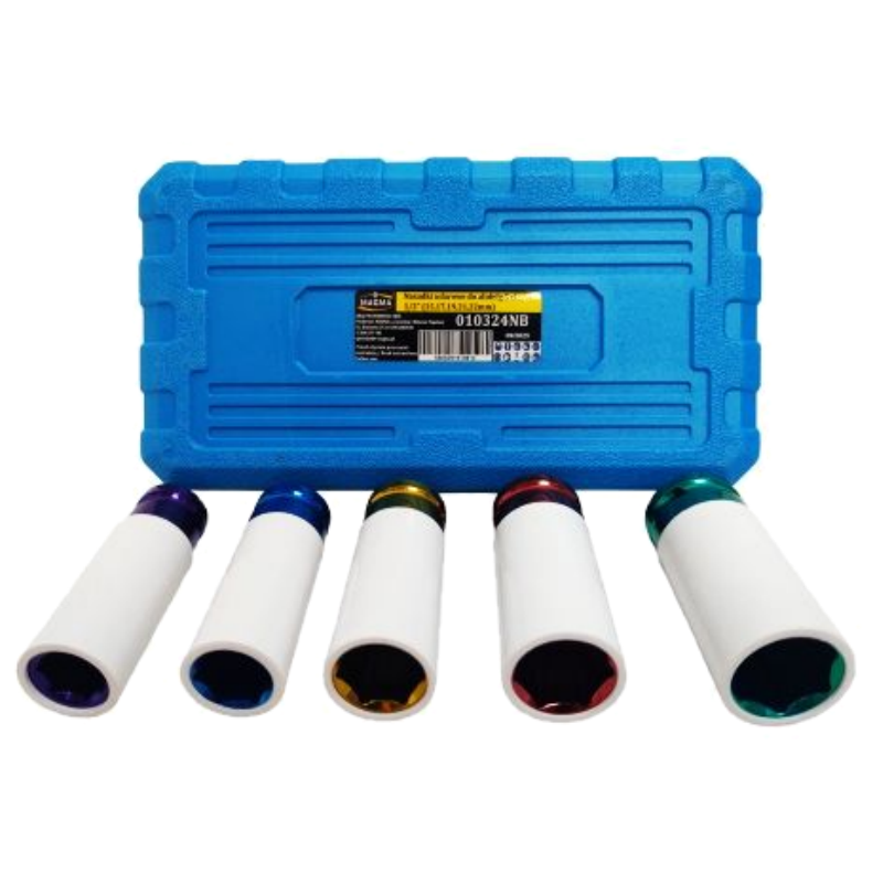 Vasos de impacto para llantas de aluminio 15-17-19-21-22mm 1/2' Juego de vasos - Imagen 6