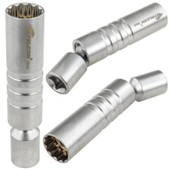 LLAVE DE BUJÍA 16MM CON ARTICULACIÓN CR-V DE 12 ANGULOS VASO 3/8'