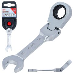 Llave combinada con carraca, corta, rota 10 mm BGS-Alemania