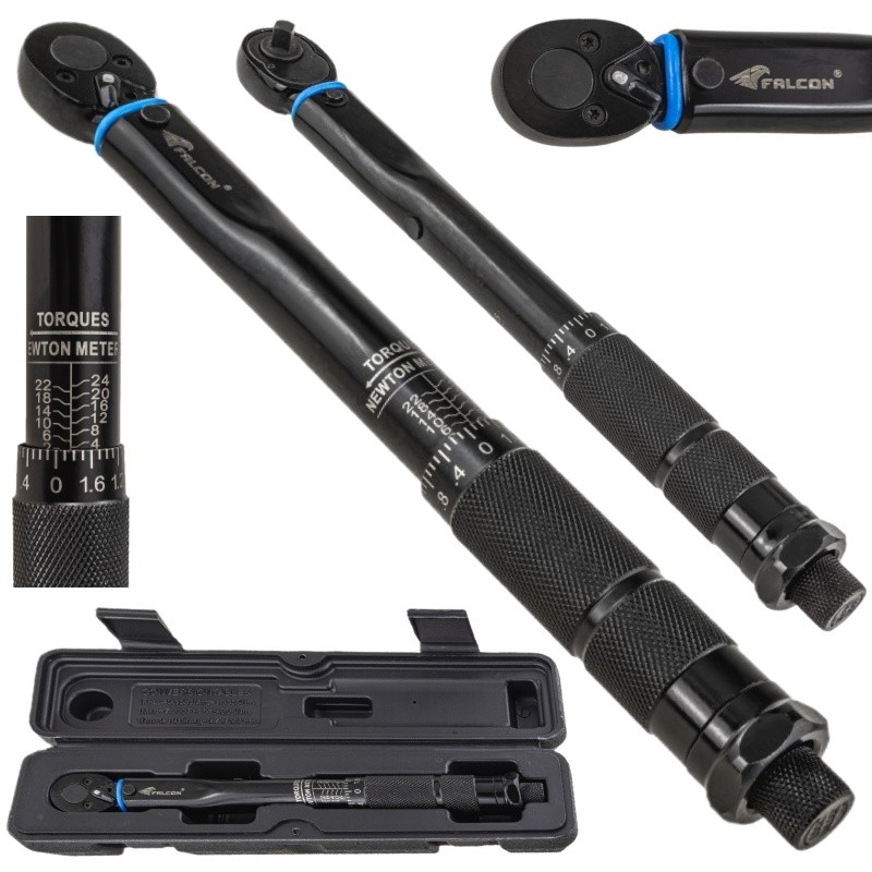 LLAVE DINAMOMÉTRICA 2-24Nm CON BLOQUEO 1/4' CR-V CERTIFICADO DE CALIBRACIÓN