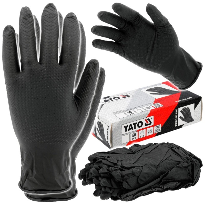 GUANTES NITRILO TEXTURA DIAMANTE FUERTE L (9) 50 UDS. COLOCAR - Imagen 3
