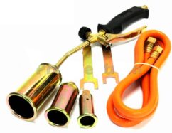 QUEMADOR DE GAS PARA TEJADO 3 BOQUILLAS 25, 30, 50 mm + MANGUERA 1,5 m propano-butano