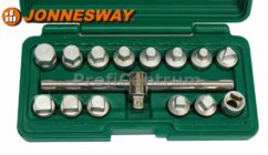 LLAVES TAPÓN DE ACEITE JONNESWAY 15uds 3/8