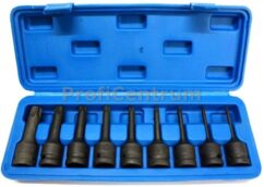 LLAVES DE IMPACTO TORX 1/2'' T20-T70 9 PIEZAS CR-MO SET